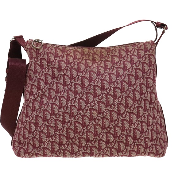 Christian Dior Trotter Canvas Shoulder Bag Red Auth rd4635 - Picture 13 of 16